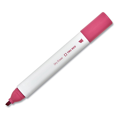TRU RED Dry Erase Marker, Tank-Style, Medium Chisel Tip, Assorted Colors, 12/Pack (TUD24376599)
