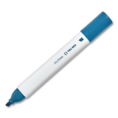 TRU RED Dry Erase Marker, Tank-Style, Medium Chisel Tip, Assorted Colors, 12/Pack (TUD24376599)