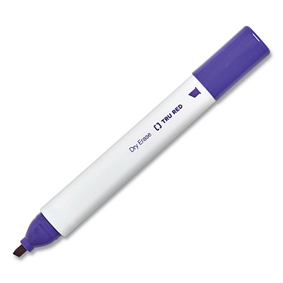 TRU RED Dry Erase Marker, Tank-Style, Medium Chisel Tip, Assorted Colors, 12/Pack (TUD24376599)