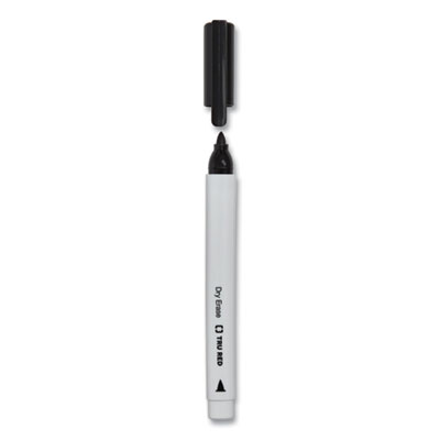 TRU RED Dry Erase Marker, Pen-Style, Fine Bullet Tip, Assorted Colors, 12/Pack (TUD24376602)