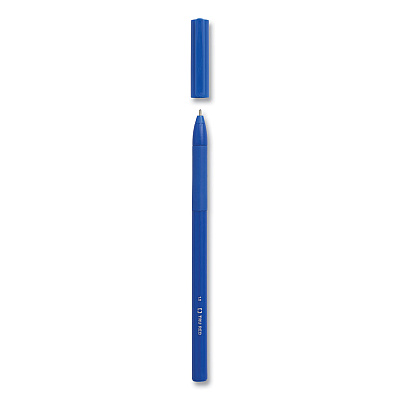 TRU RED Gripped Ballpoint Pen, Stick, Medium 1 mm, Blue Ink, Blue Barrel, Dozen (TUD24328145)
