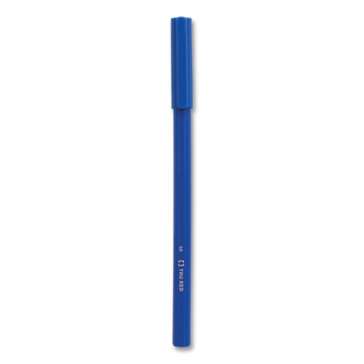 TRU RED Ballpoint Pen, Stick, Medium 1 mm, Blue Ink, Blue Barrel, 60/Pack (TUD24328147)
