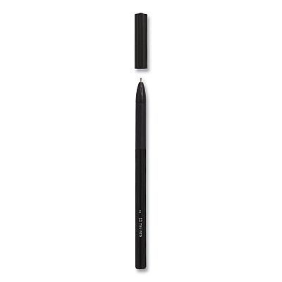 TRU RED Gripped Ballpoint Pen, Stick, Medium 1 mm, Black Ink, Black Barrel, Dozen (TUD24328148)