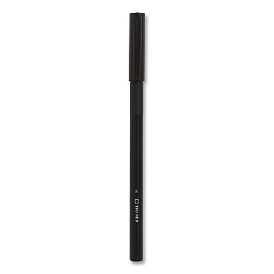 TRU RED Gripped Ballpoint Pen, Stick, Medium 1 mm, Black Ink, Black Barrel, Dozen (TUD24328148)