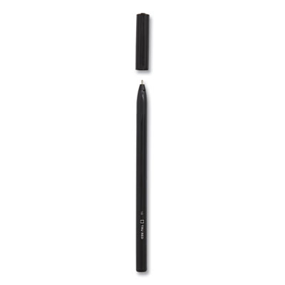 TRU RED Ballpoint Pen, Stick, Medium 1 mm, Black Ink, Black Barrel, Dozen (TUD24328149)