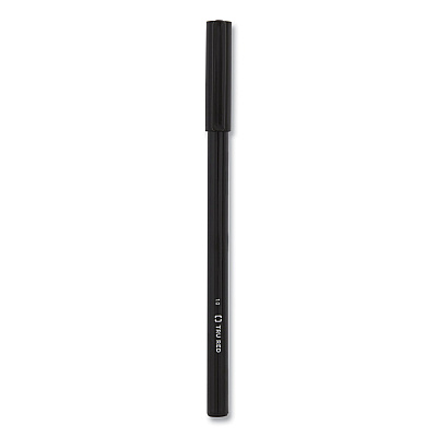 TRU RED Ballpoint Pen, Stick, Medium 1 mm, Black Ink, Black Barrel, 60/Pack (TUD24328150)