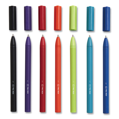 TRU RED Quick Dry Gel Pen, Stick, Medium 0.7 mm, Assorted Ink and Barrel Colors, 12/Pack (TUD24377015)