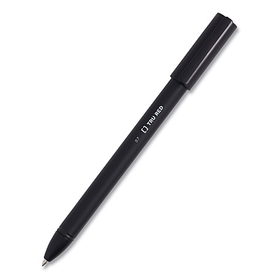 TRU RED Quick Dry Gel Pen, Retractable, Medium 0.7 mm, Black Ink, Black Barrel, 5/Pack (TUD24377035)