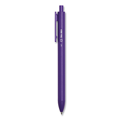TRU RED Quick Dry Gel Pen, Retractable, Medium 0.7 mm, Assorted Ink and Barrel Colors, 12/Pack (TUD24377019)