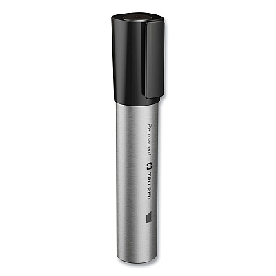 TRU RED XL Permanent Marker, Extra-Broad Chisel Tip, Black (TUD24398944)