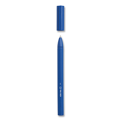 TRU RED Quick Dry Gel Pen, Stick, Fine 0.5 mm, Blue Ink, Blue Barrel, Dozen (TUD24377023)