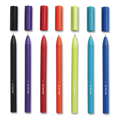 TRU RED Quick Dry Gel Pen, Retractable, Fine 0.5 mm, Assorted Ink and Barrel Colors, 12/Pack (TUD24377039)