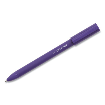TRU RED Quick Dry Gel Pen, Retractable, Fine 0.5 mm, Assorted Ink and Barrel Colors, 12/Pack (TUD24377039)