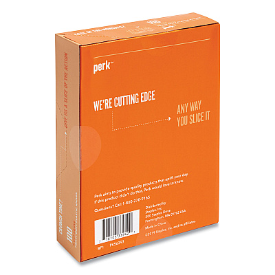 Perk Heavyweight Plastic Cutlery, Knives, Black, 100/Pack (PRK24390997)