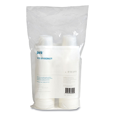 Perk Plastic Cold Cups, 7 oz, Clear, 100/Pack (PRK24393963)