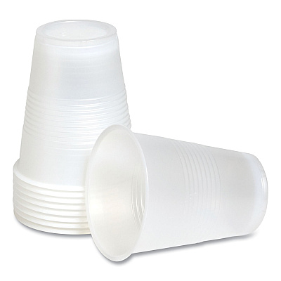 Perk Plastic Cold Cups, 7 oz, Clear, 100/Pack (PRK24393963)