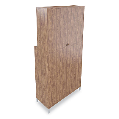 Union & Scale Essentials Laminate Bookcase, Five-Shelf, 35.8w x 14.9d x 72h, Espresso (UOS24398972)