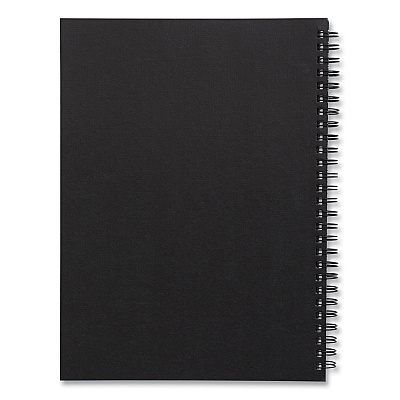 TRU RED Wirebound Soft-Cover Business-Meeting Journal, 1-Subject, Meeting-Minutes/Notes Format, Black Cover, (80) 9.5 x 6.5 Sheets (TUD24377308)