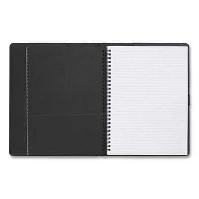 TRU RED Soft-Cover Notebook Folio Set, 1-Subject, Narrow Rule, Black Cover, (80) 9.5 x 6.5 Sheets (TUD24377306)