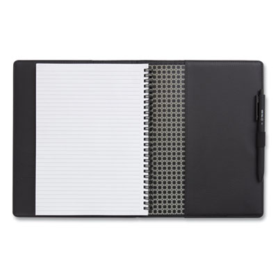 TRU RED Soft-Cover Notebook Folio Set, 1-Subject, Narrow Rule, Black Cover, (80) 9.5 x 6.5 Sheets (TUD24377306)