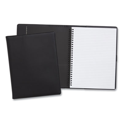 TRU RED Soft-Cover Notebook Folio Set, 1-Subject, Narrow Rule, Black Cover, (80) 9.5 x 6.5 Sheets (TUD24377306)