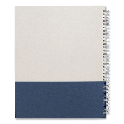 TRU RED Wirebound Hardcover Notebook, 1-Subject, Narrow Rule, Gray/Blue Cover, (80) 11 x 8.5 Sheets (TUD24383520)