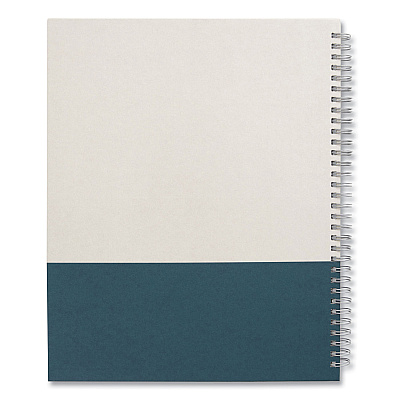 TRU RED Wirebound Hardcover Notebook, 1-Subject, Narrow Rule, Gray/Teal Cover, (80) 11 x 8.5 Sheets (TUD24383517)