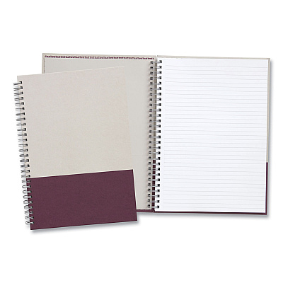 TRU RED Wirebound Hardcover Notebook, 1-Subject, Narrow Rule, Gray/Purple Cover, (80) 9.5 x 6.5 Sheets (TUD24383522)