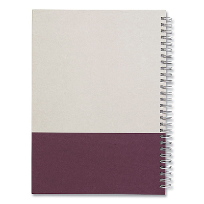 TRU RED Wirebound Hardcover Notebook, 1-Subject, Narrow Rule, Gray/Purple Cover, (80) 9.5 x 6.5 Sheets (TUD24383522)