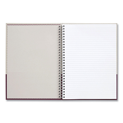 TRU RED Wirebound Hardcover Notebook, 1-Subject, Narrow Rule, Gray/Purple Cover, (80) 9.5 x 6.5 Sheets (TUD24383522)