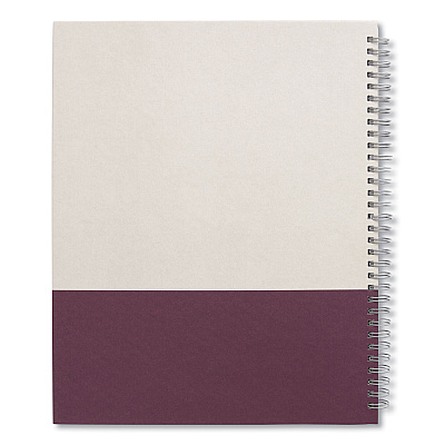 TRU RED Wirebound Hardcover Notebook, 1-Subject, Narrow Rule, Gray/Purple Cover, (80) 11 x 8.5 Sheets (TUD24383514)