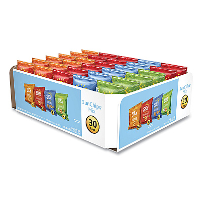 SunChips Variety Mix, Assorted Flavors, 1.5 oz Bags, 30 Bags/Carton (GRR29500009)