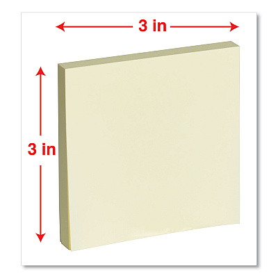 Universal Fan-Folded Self-Stick Pop-Up Note Pads, 3" x 3", Yellow, 100 Sheets/Pad, 12 Pads/Pack (UNV35664)
