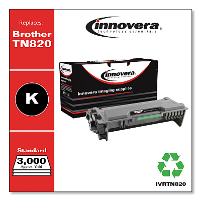 Innovera Remanufactured Black Toner, Replacement for TN820, 3,000 Page-Yield