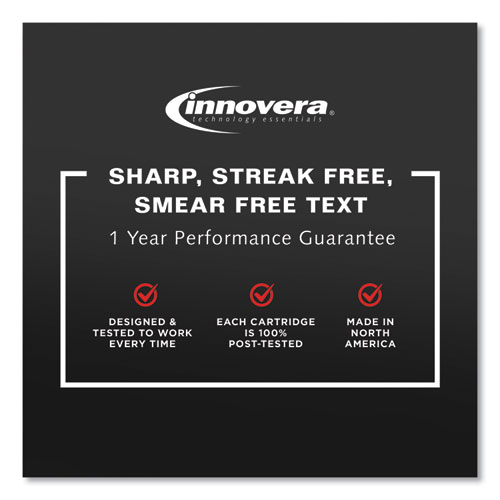 Innovera Remanufactured Black High-Yield Ink, Replacement for 952XL (F6U19AN), 2,000 Page-Yield (952BXL)