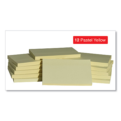 Universal Self-Stick Note Pad Value Pack, 3" x 5", Yellow, 100 Sheets/Pad, 18 Pads/Pack (UNV35692)