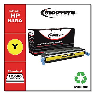 Innovera Remanufactured Yellow Toner, Replacement for 645A (C9732A), 12,000 Page-Yield (IVR83732)