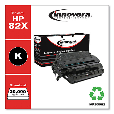 Innovera Remanufactured Black High-Yield Toner, Replacement for 82X (C4182X), 20,000 Page-Yield (IVR83082)