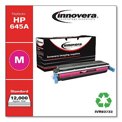 Innovera Remanufactured Magenta Toner, Replacement for 645A (C9733A), 12,000 Page-Yield (IVR83733)