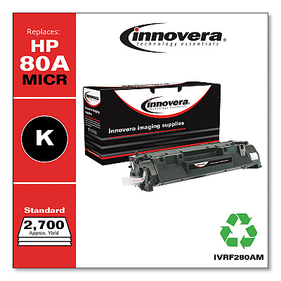 Innovera Remanufactured Black MICR Toner, Replacement for 80AM (CF280AM), 2,700 Page-Yield