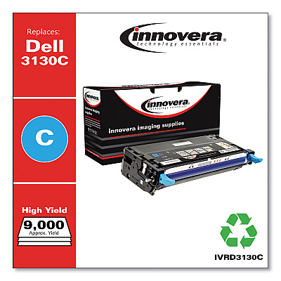 Innovera Remanufactured Cyan High-Yield Toner, Replacement for 330-1199, 9,000 Page-Yield (IVRD3130C)