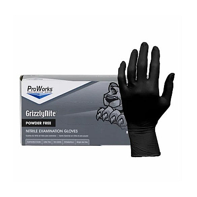 Proworks Nitrile Powder Free 5 Mil Exam Gloves Black Xs - Case Of 1000 (GL-N105FXS)