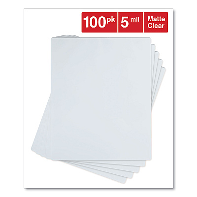 Universal Laminating Pouches, 5 mil, 9" x 11.5", Gloss Clear, 100/Pack (UNV84624)