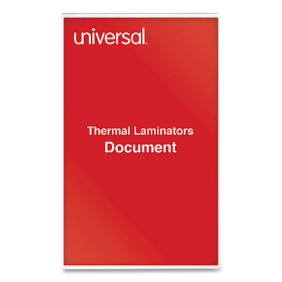 Universal Laminating Pouches, 3 mil, 9" x 14.5", Gloss Clear, 25/Pack (UNV84630)