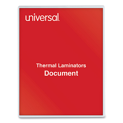 Universal Laminating Pouches, 3 mil, 9" x 11.5", Gloss Clear, 100/Box (UNV84622)