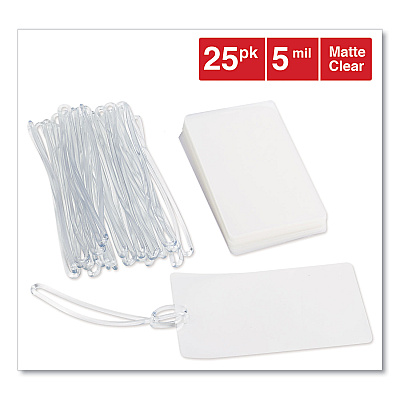 Universal Laminating Pouches, 5 mil, 2.5" x 4.25", Gloss Clear, 25/Pack (UNV84660)