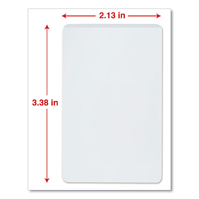 Universal Laminating Pouches, 5 mil, 2.13" x 3.38", Gloss Clear, 25/Pack (UNV84650)