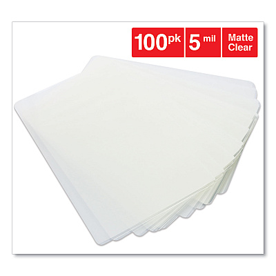 Universal Laminating Pouches, 5 mil, 3.75" x 2.25", Gloss Clear, 100/Box (UNV84642)