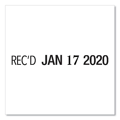 COSCO 2000PLUS Classic Line Message Dater, Self-Inking, 12 Phrases, 5 Years, 1.75 x 0.25, Black (COS11227010173)