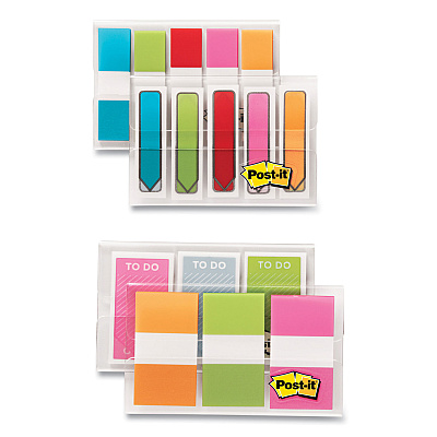 Post-it Standard and Arrow Flag Combo Pack, 0.47" and 0.94", Assorted Colors, 320/Pack (MMM683XLM)